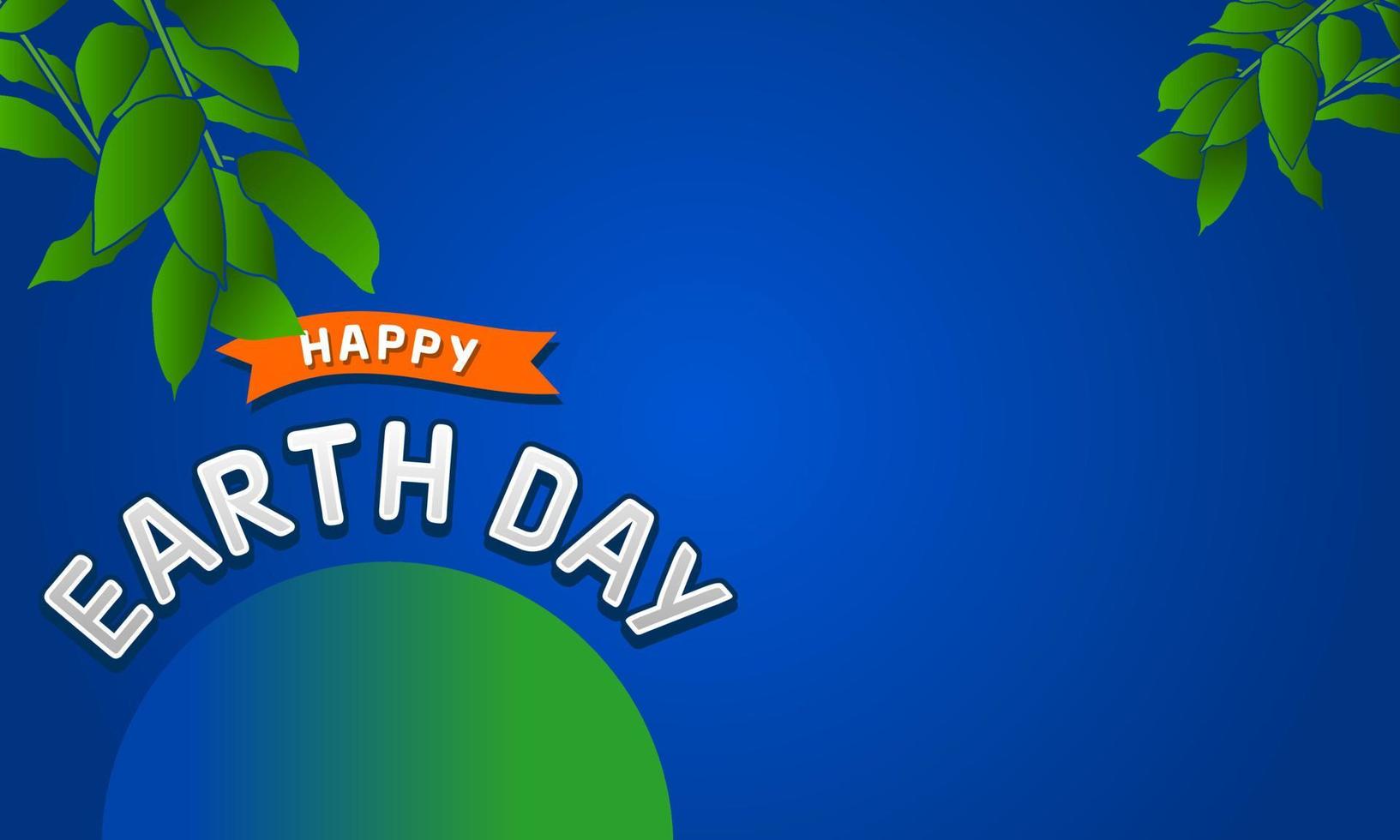 Happy earth day background concept, design vector template for banner, flyer, poster