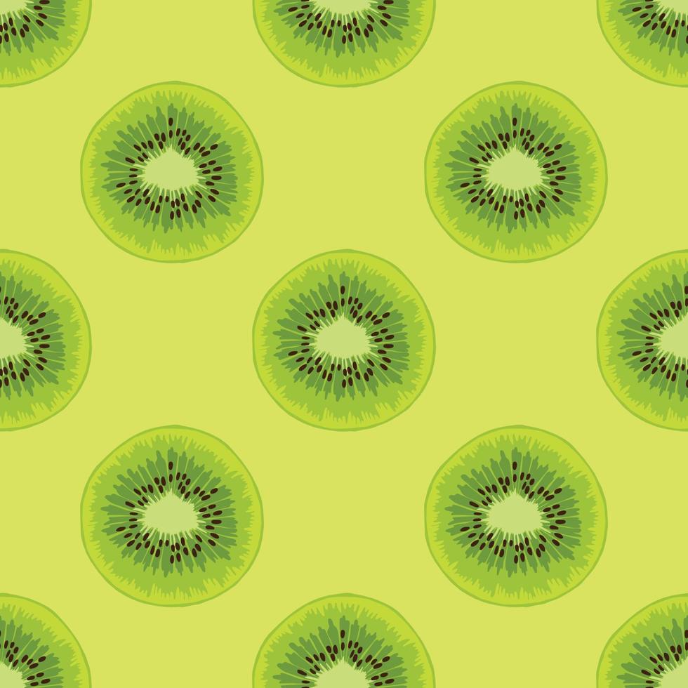 kiwi and flower seamless pattern art design vector