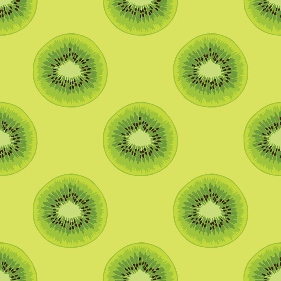 kiwi and flower seamless pattern art design vector