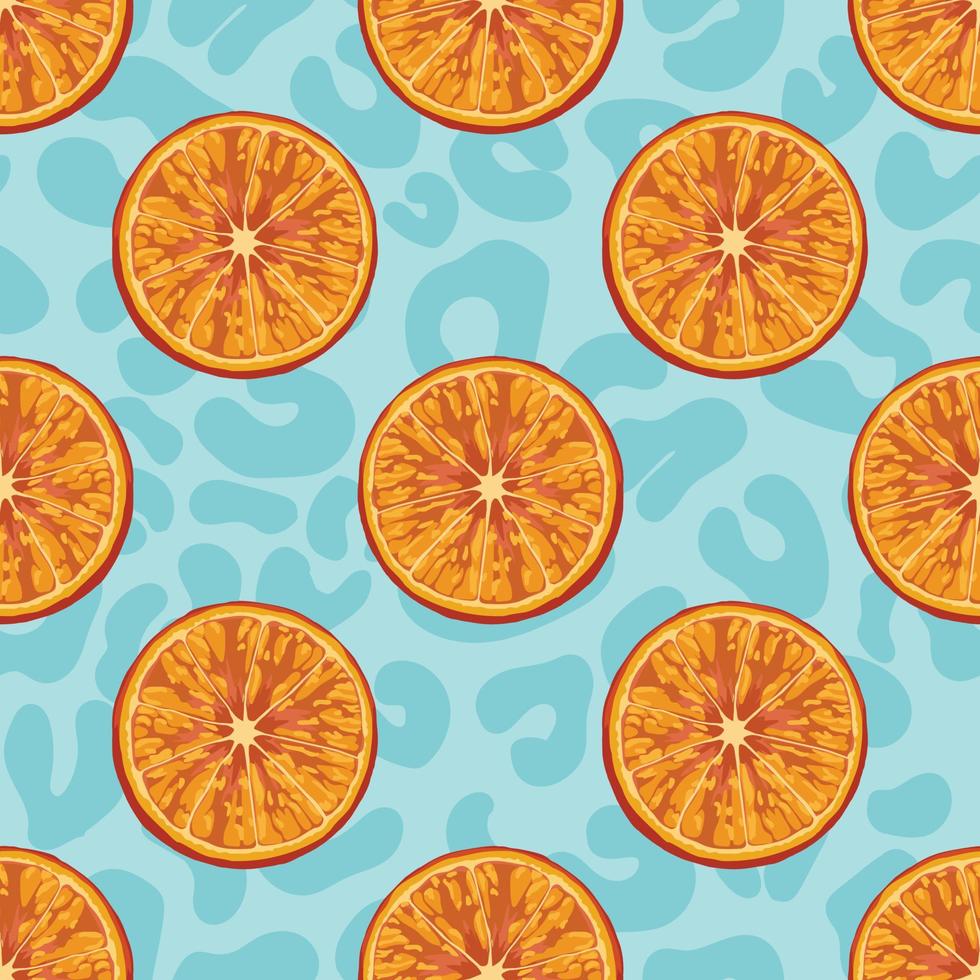 beautiful orange drawing seamless design vector