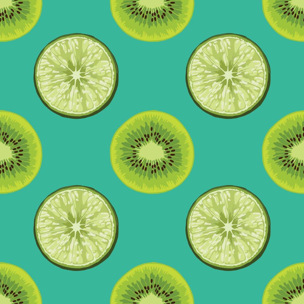 summer tropical fruits drawing seamless art background vector