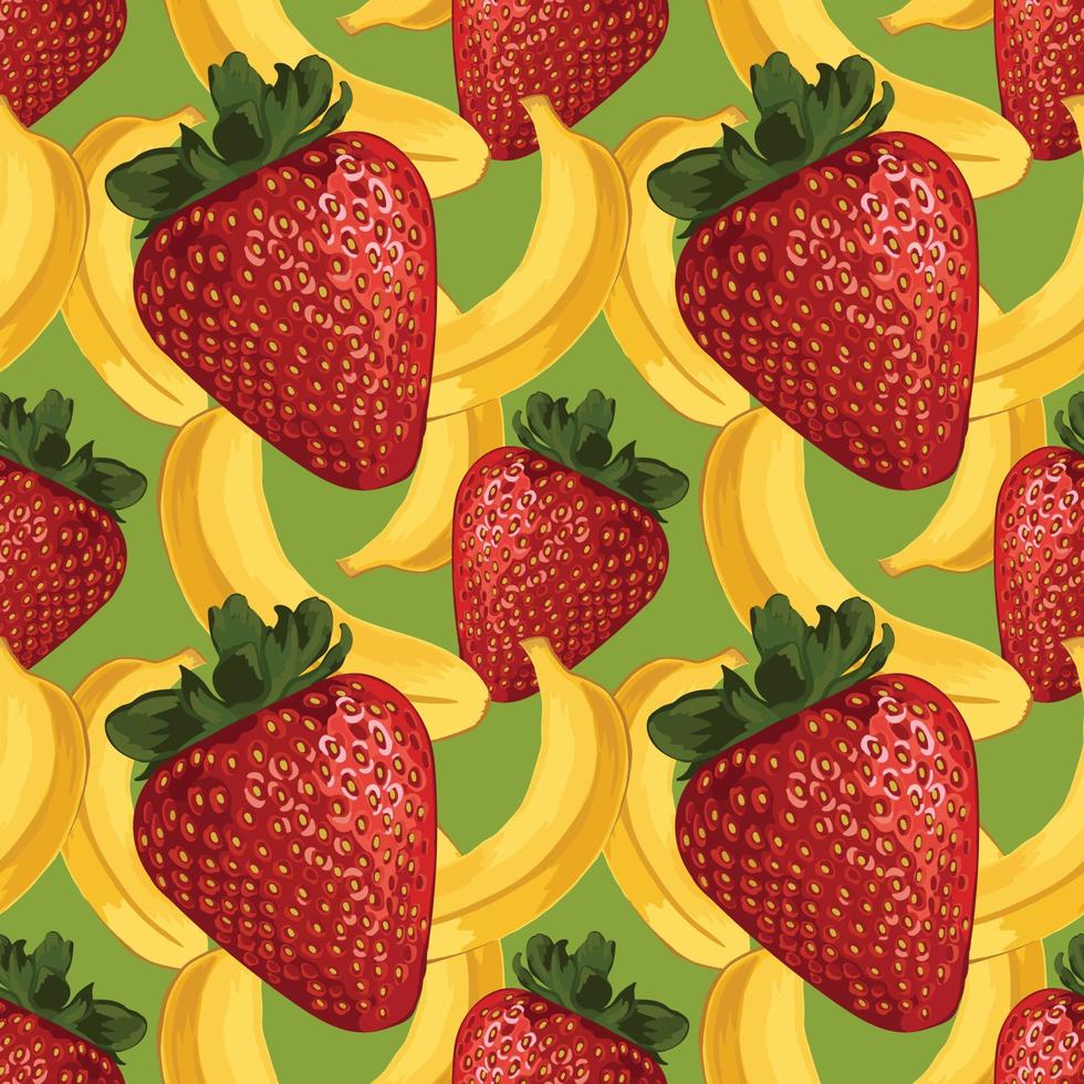 cute fruits drawing seamless background pattern vector
