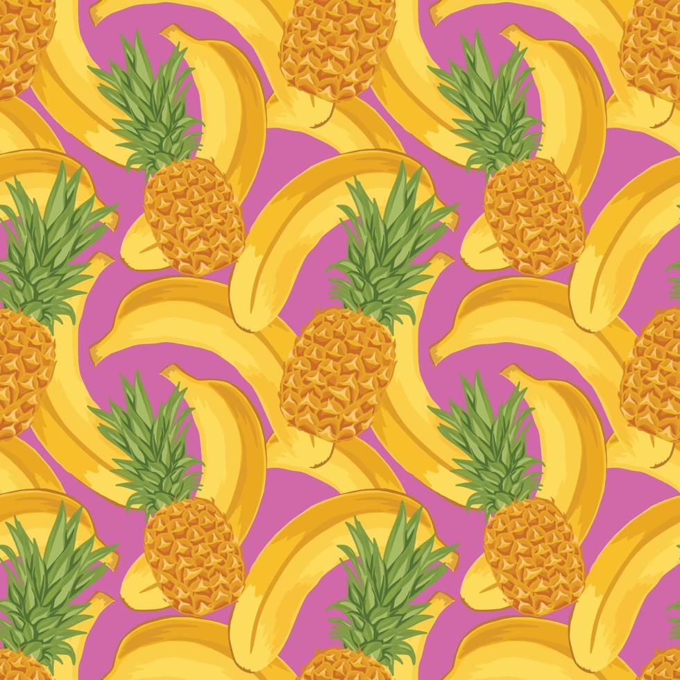 beautiful fruits drawing seamless background pattern vector