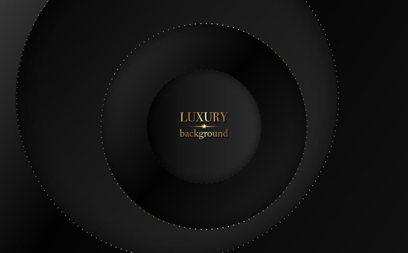 Luxury Gold and black Background with golden dots circles texture abstract style. Vector Illustration about modern template design for strong feeling and technology and futurism