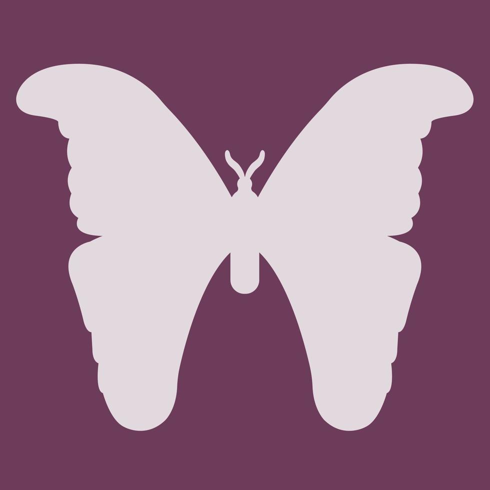 Butterfly insect silhouette outline. vector