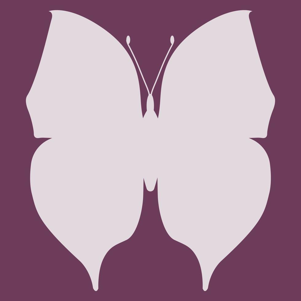 Butterfly insect silhouette outline. vector