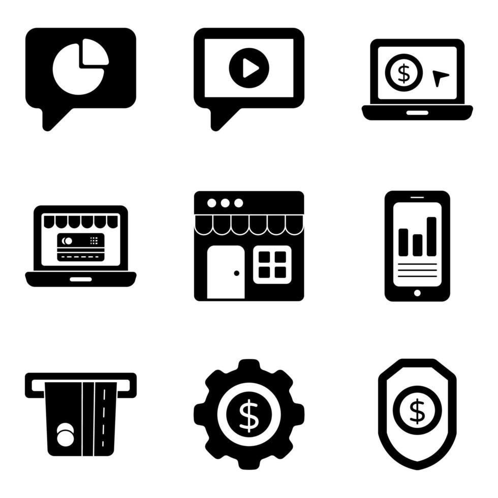 Pack of Financial Management Icons vector