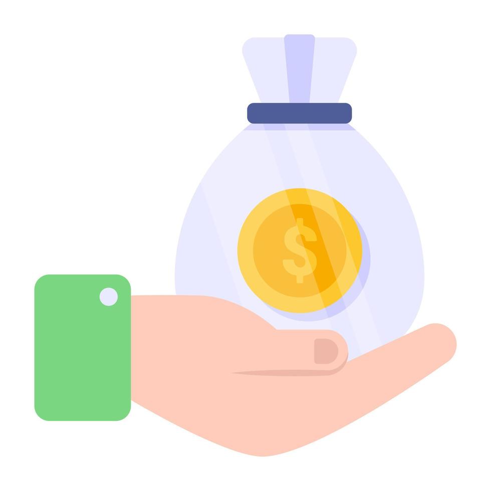 Trendy vector design of giving money