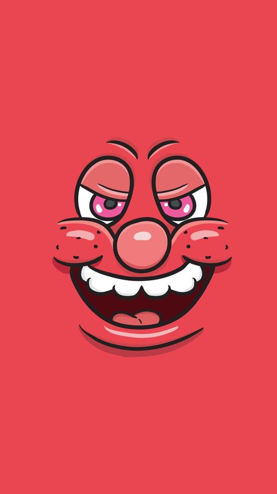 Cartoon Cute People Face With Laugh Expression For Background and Walpaper. Clip Art Vector. vector
