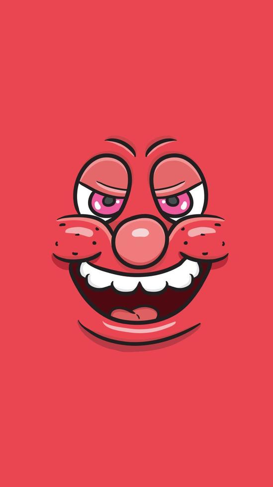 Cartoon Cute People Face With Laugh Expression For Background and Walpaper. Clip Art Vector. vector