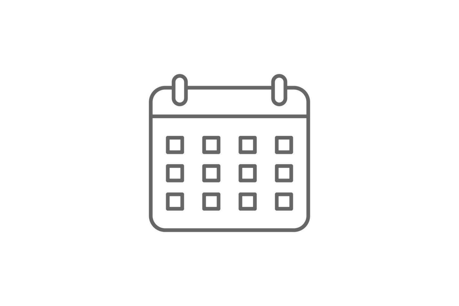 vector de línea de icono de calendario