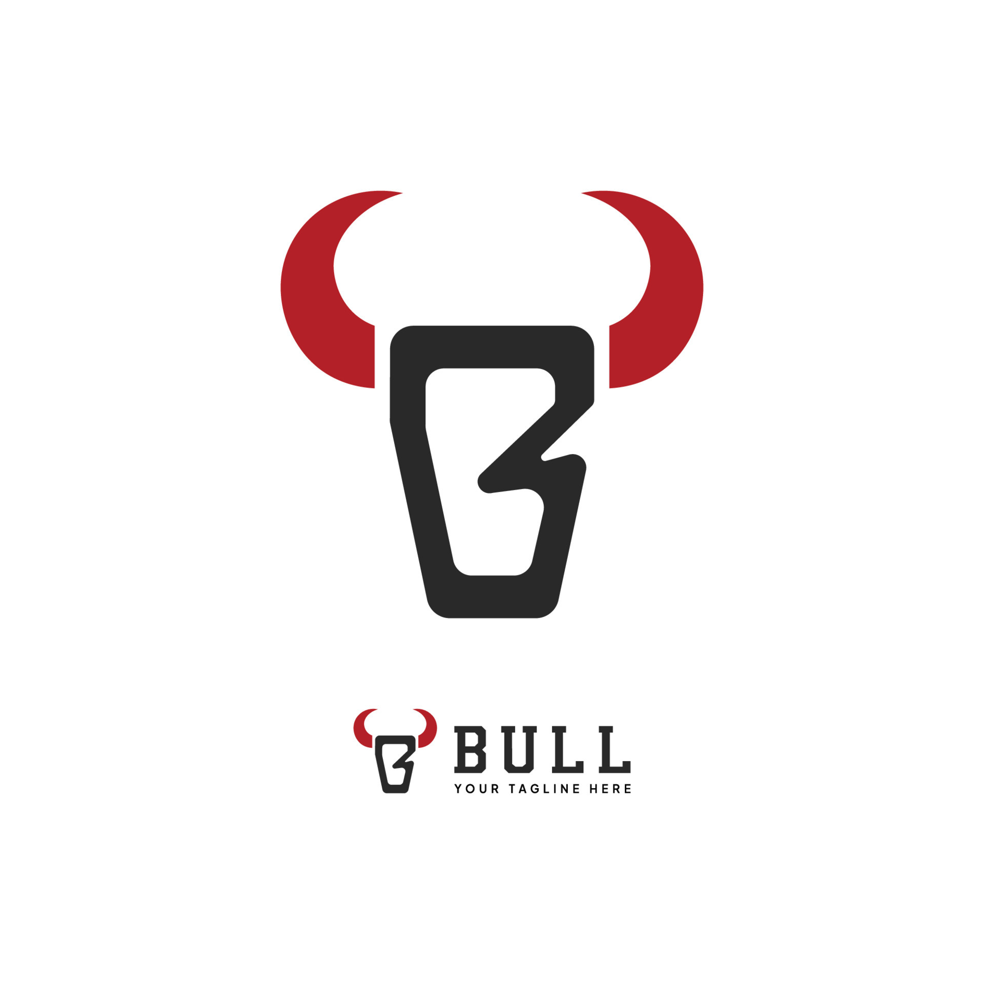 Modern bull and letter B logo Vector. 6327666 Vector Art at Vecteezy