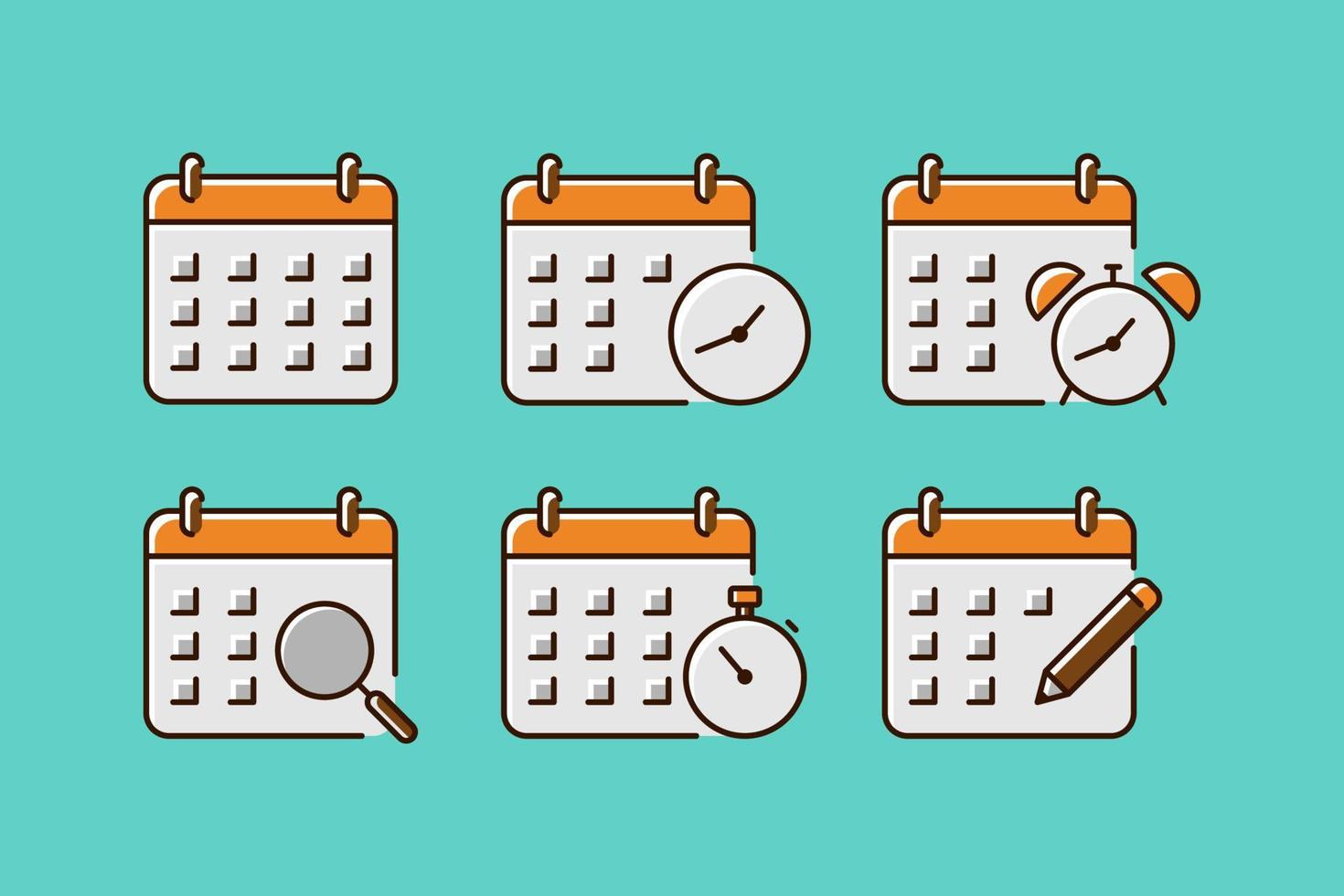 Calendar icon vector design collection