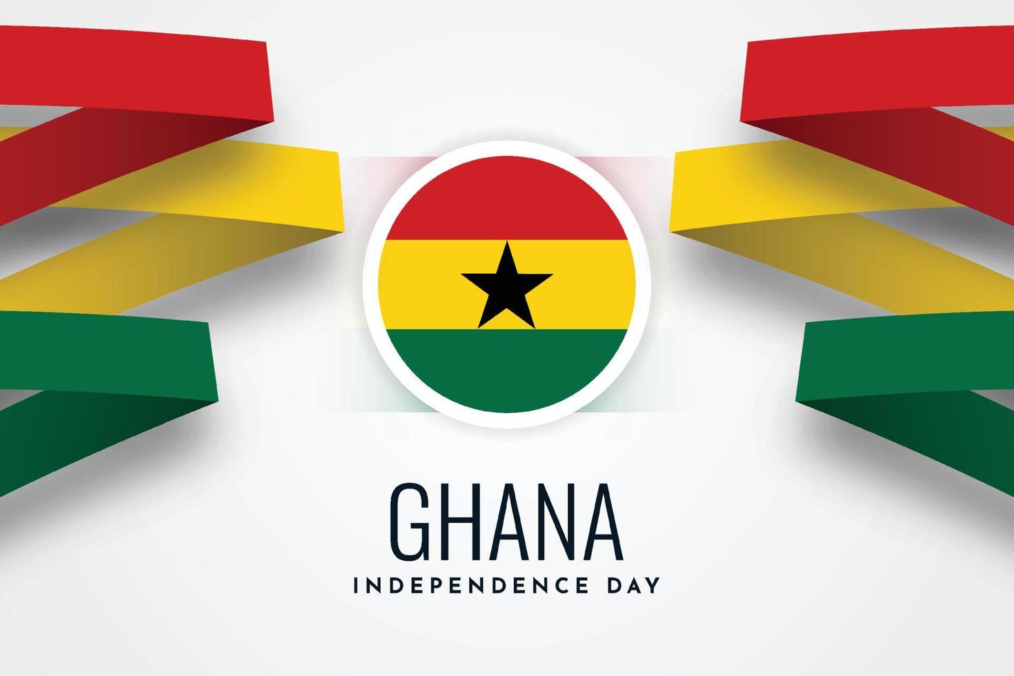 Ghana independence day background design vector