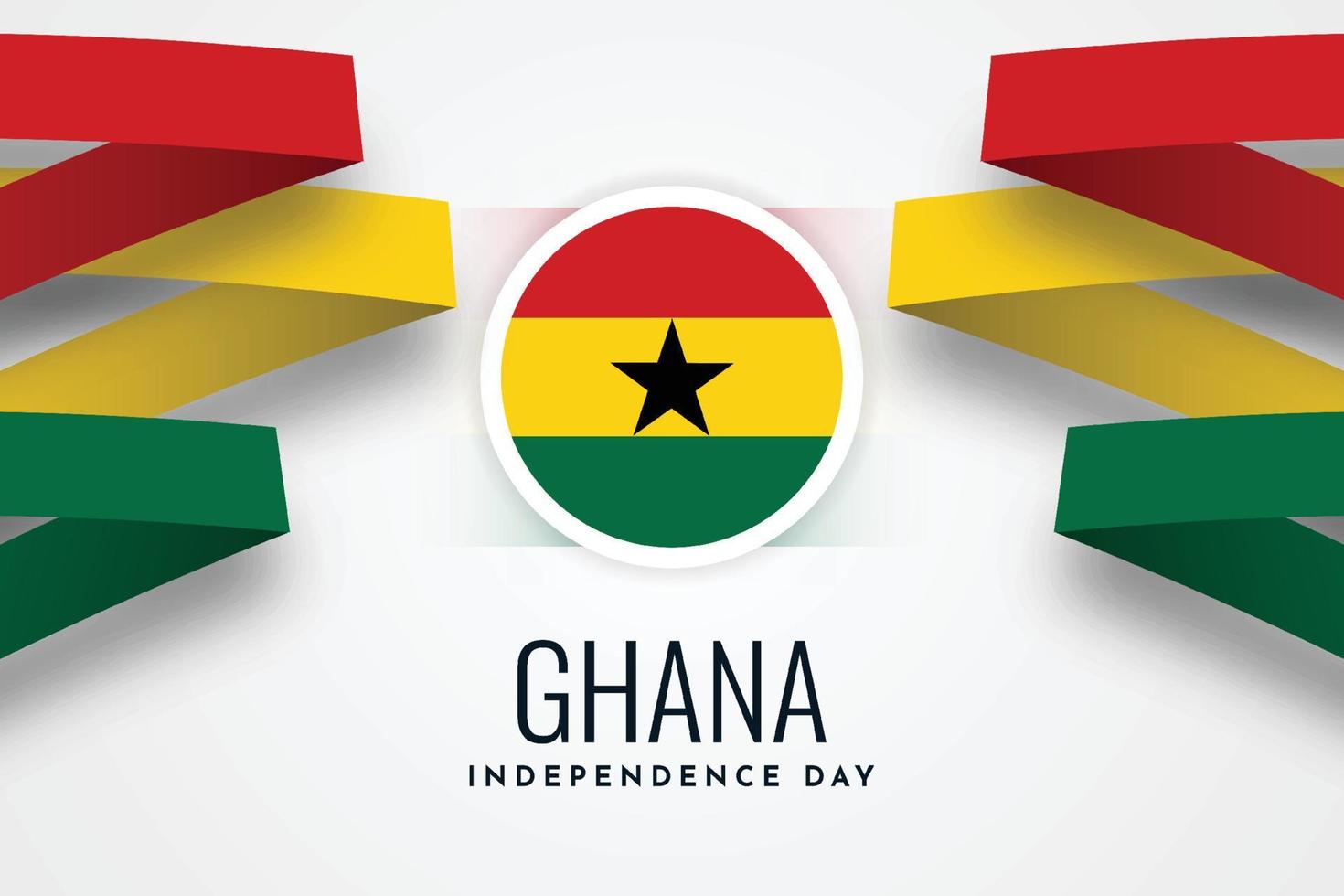 diseño de fondo del día de la independencia de ghana vector