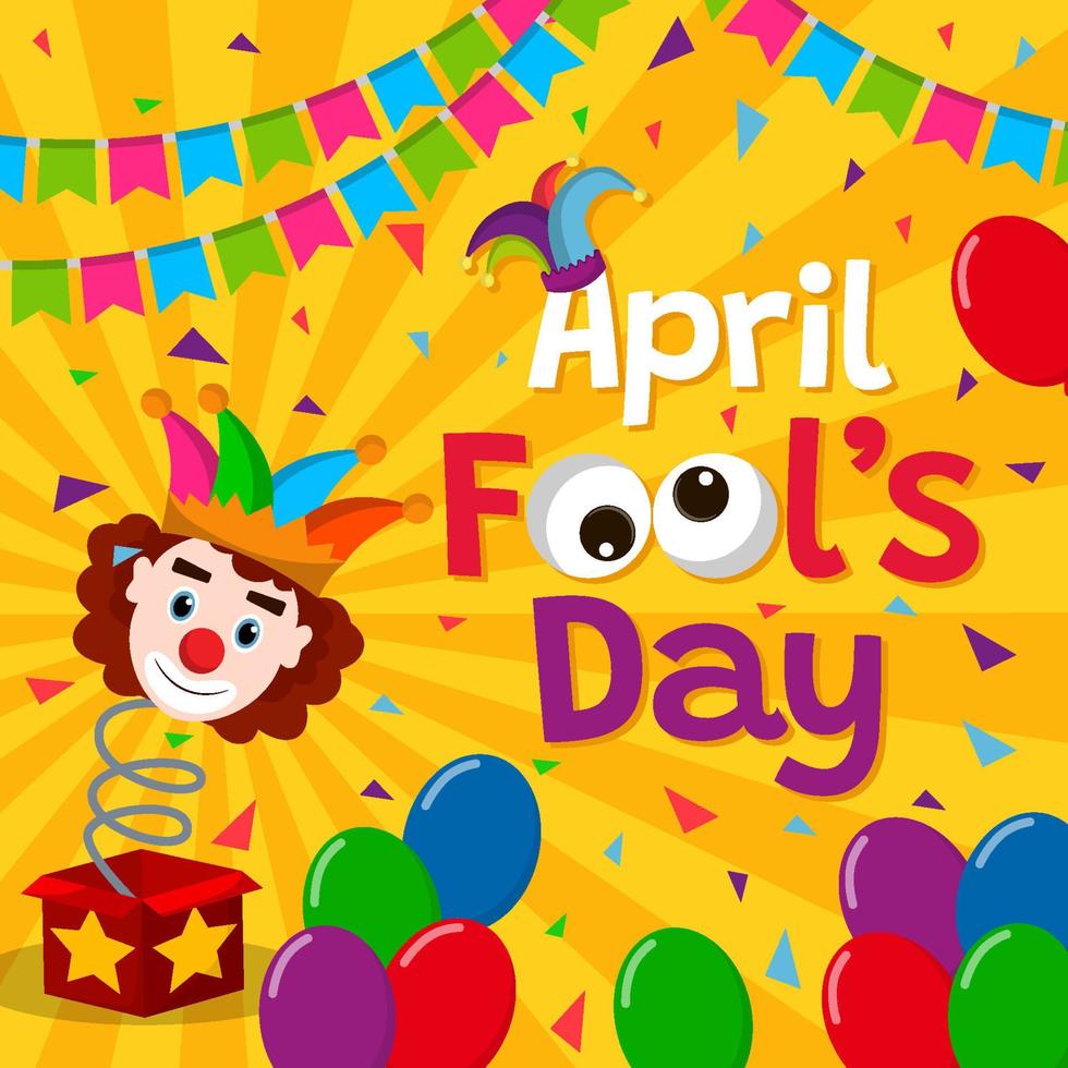 April Fool's Day Background vector