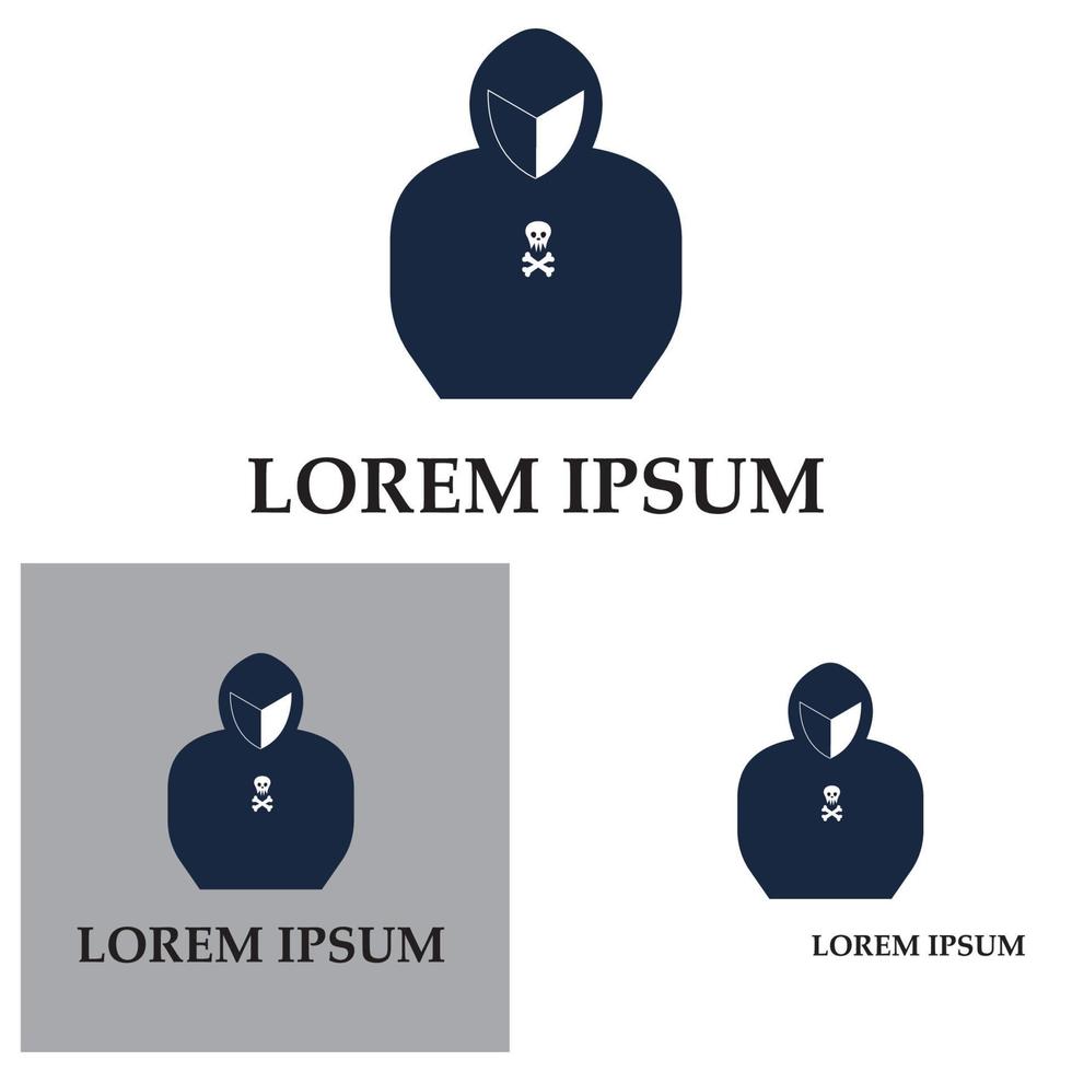 Hacker icon logo vector background