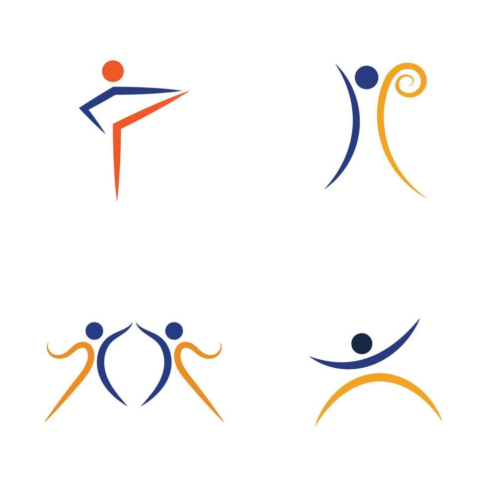 icono de vector de plantilla de logotipo de vida saludable