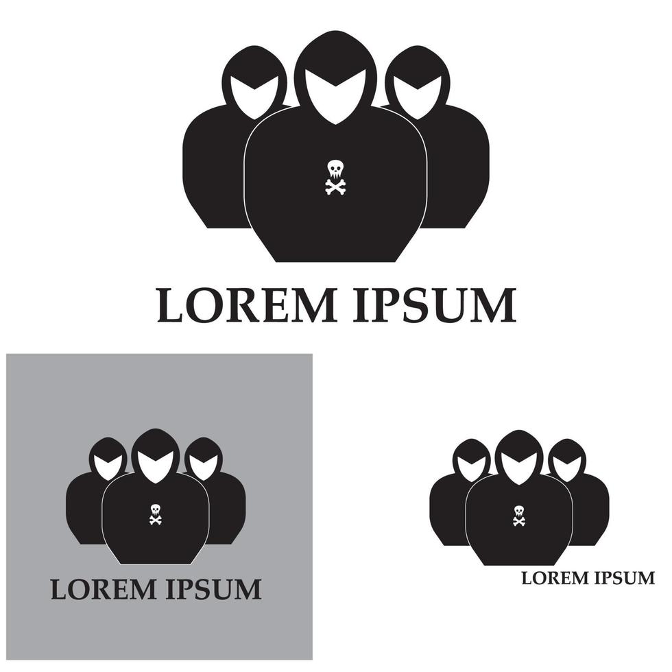 Hacker icon logo vector background