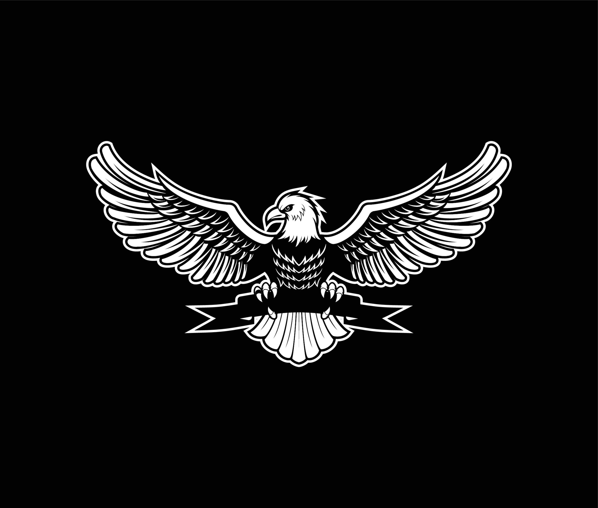 Eagle with ribbon 6328252 Vector Art at Vecteezy