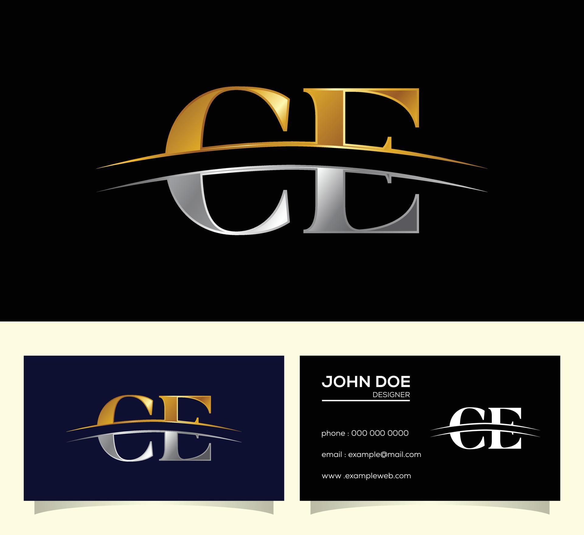 Initial Letter C E Logo Design Vector. Graphic Alphabet Symbol For