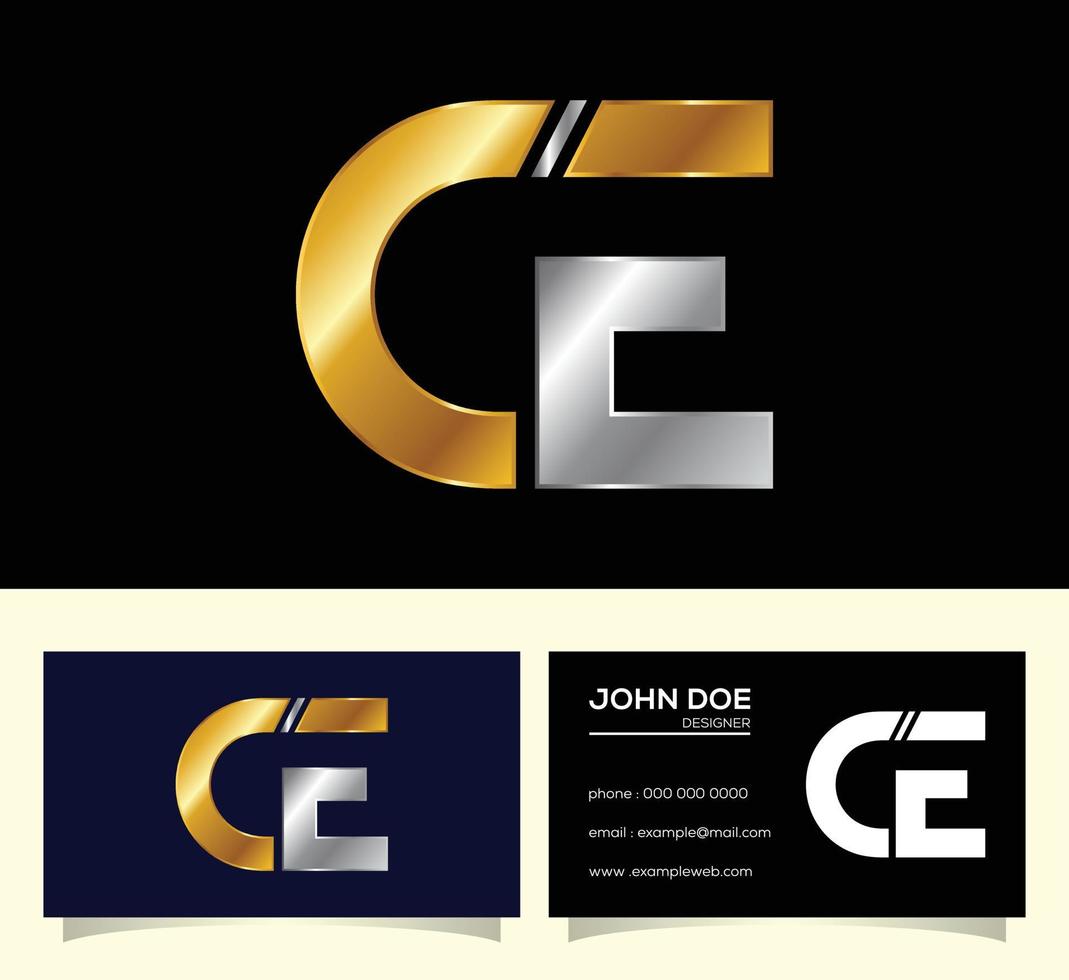 vector de diseño de logotipo ce de letra inicial. símbolo del alfabeto gráfico para la identidad empresarial corporativa