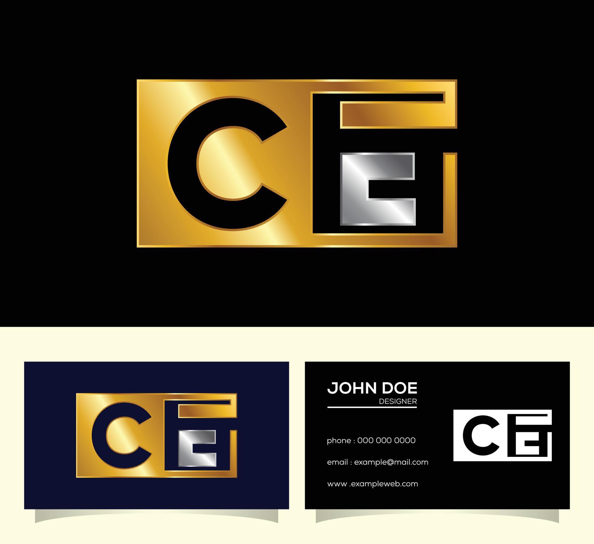 Initial Letter C E Logo Design Vector. Graphic Alphabet Symbol For