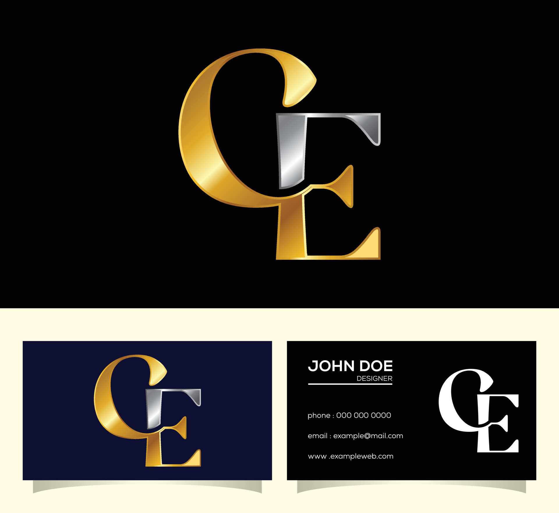 Initial Letter C E Logo Design Vector. Graphic Alphabet Symbol For