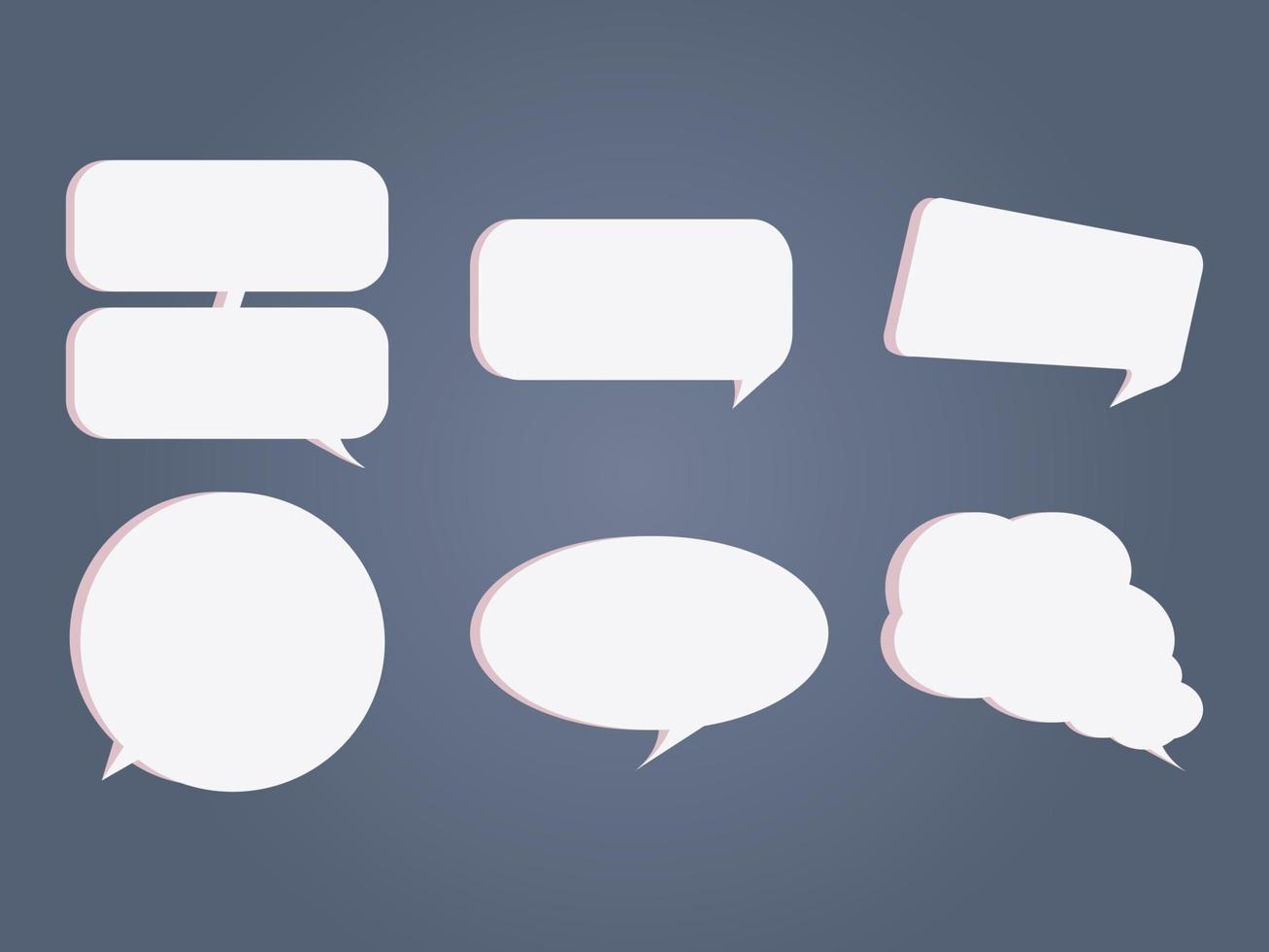 3d bubble chat set vector