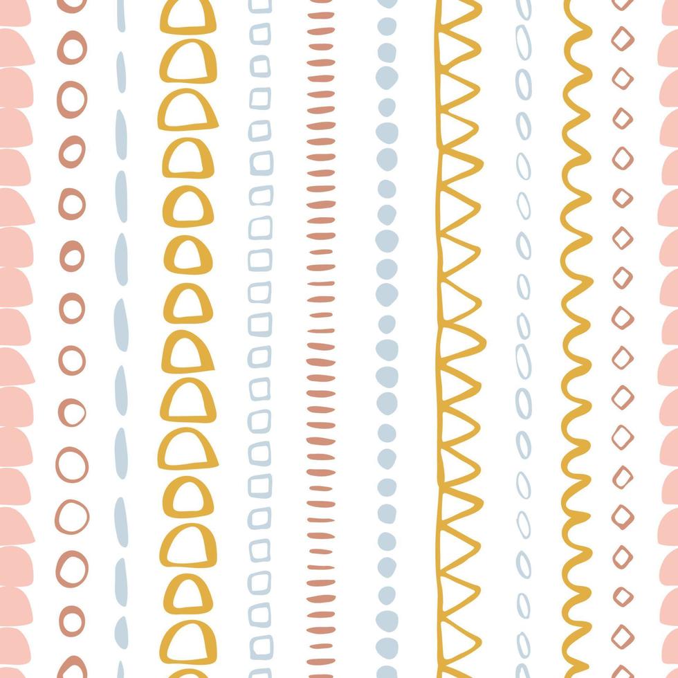 Vector seamless surface pattern design Childish background Trendy customized color Childhood hipster Boho theme Scandinavian style geometric abstract pattern For printing on paper and fabric