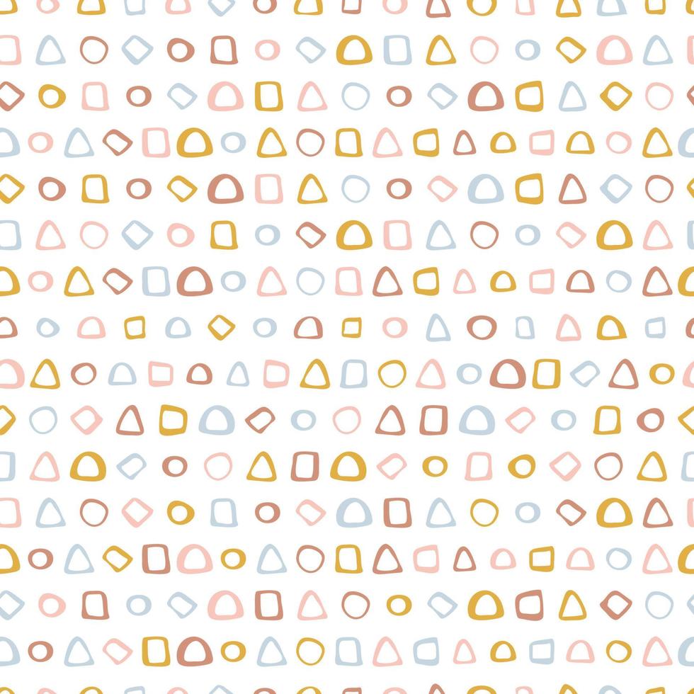 Vector seamless surface pattern design Childish background Trendy customized color Childhood hipster Boho theme Scandinavian style geometric abstract pattern For printing on paper and fabric