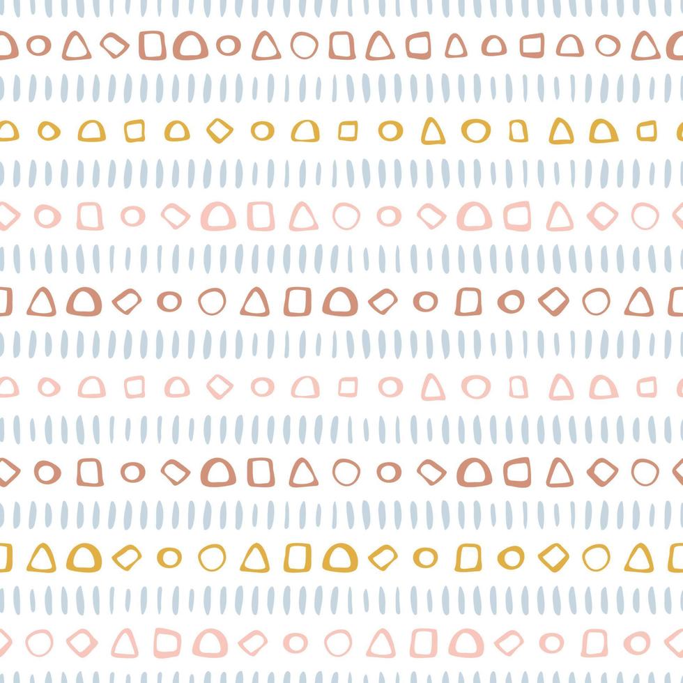 Vector seamless surface pattern design Childish background Trendy customized color Childhood hipster Boho theme Scandinavian style geometric abstract pattern For printing on paper and fabric