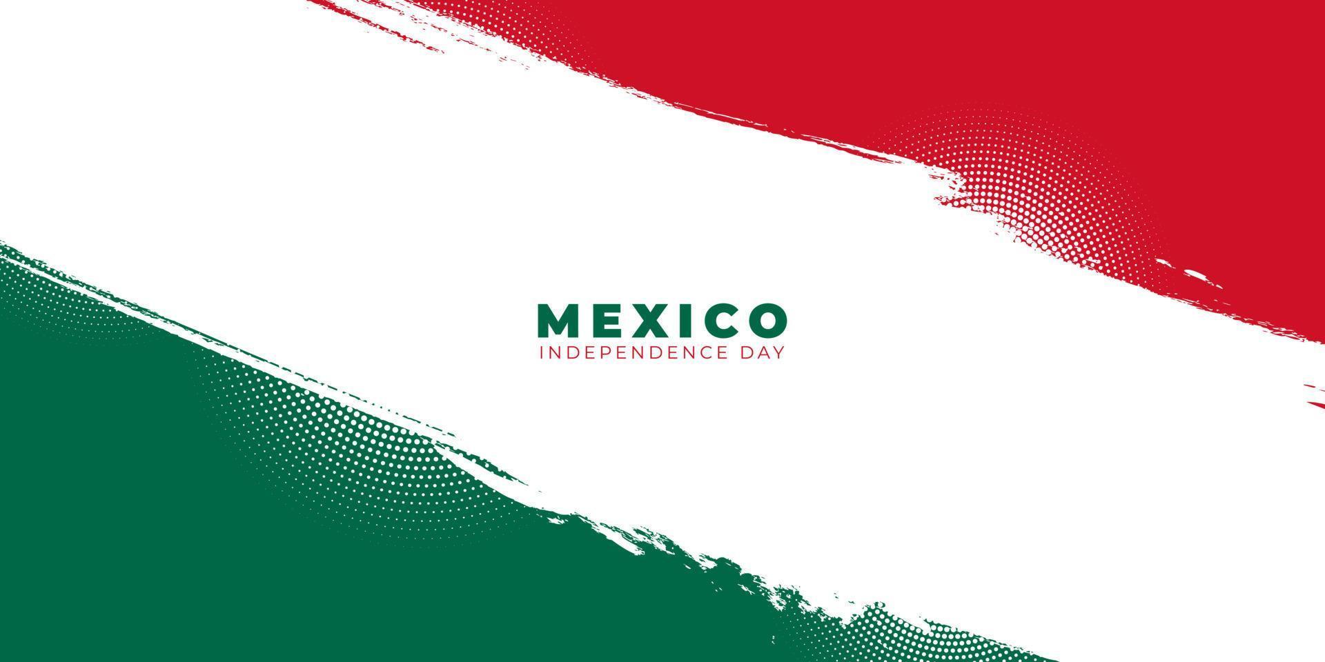 día de la independencia de méxico con diseño de fondo grunge rojo, blanco y verde vector