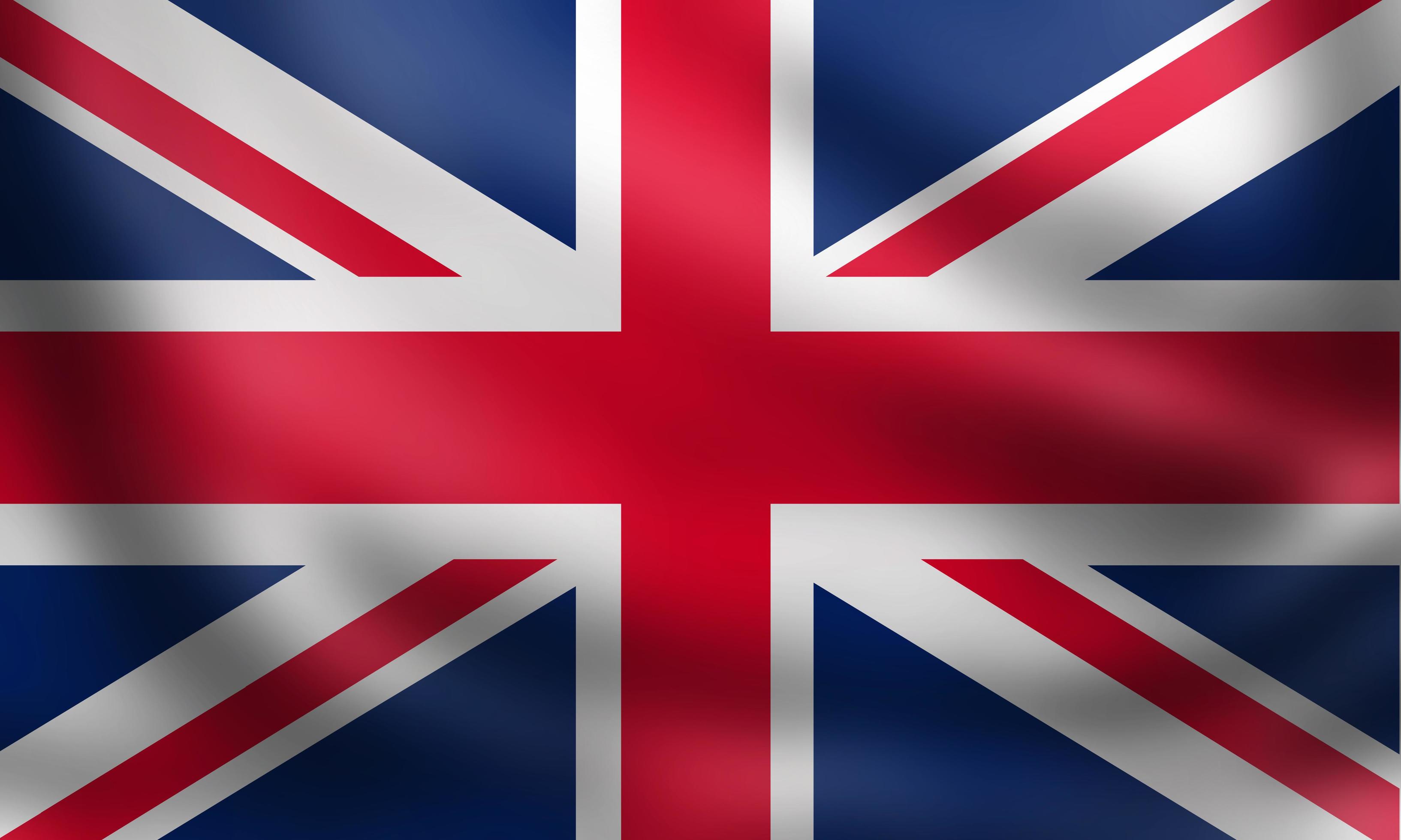 National Flag of UK. 3D rendering waving waving flag High quality image ...