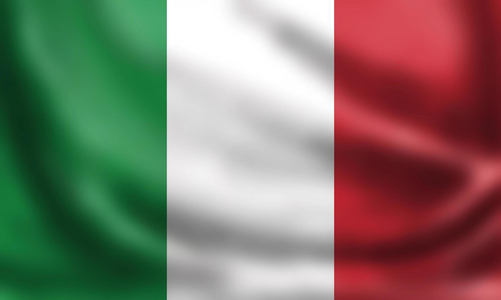 National Flag of Italy. 3D rendering waving flag High quality image. Original colors, sizes and shapes. photo