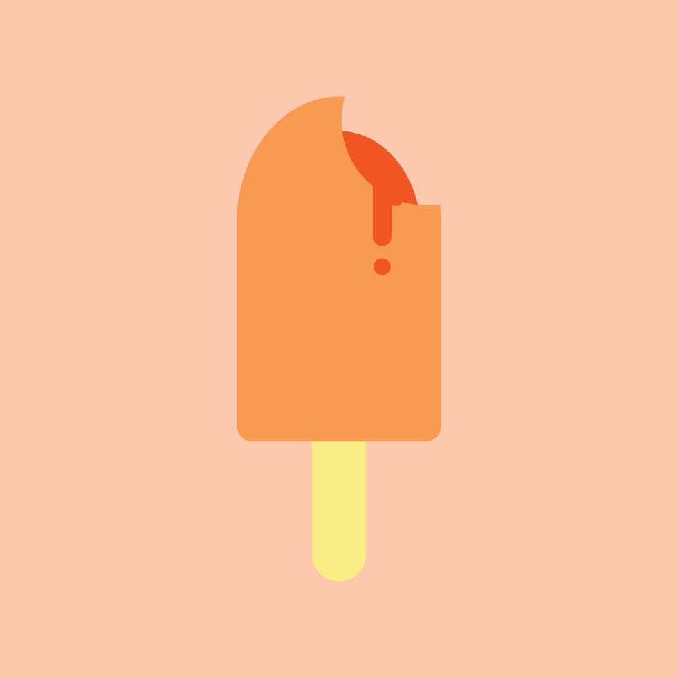popsicle ice cream icon. Flat design vector illustration. Design for wallpaper, wrapping, fabric, background, apparel, prints, banners etc