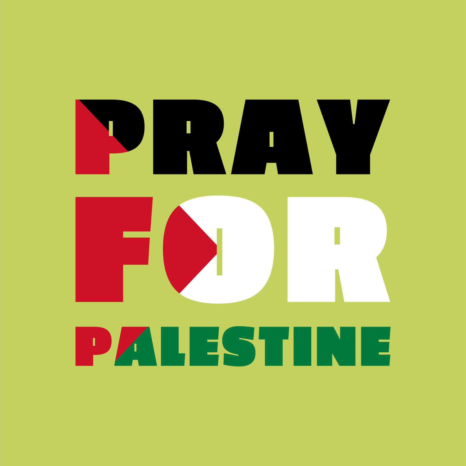 Pray for Palestine concept. Flat style. Abstract background for banner