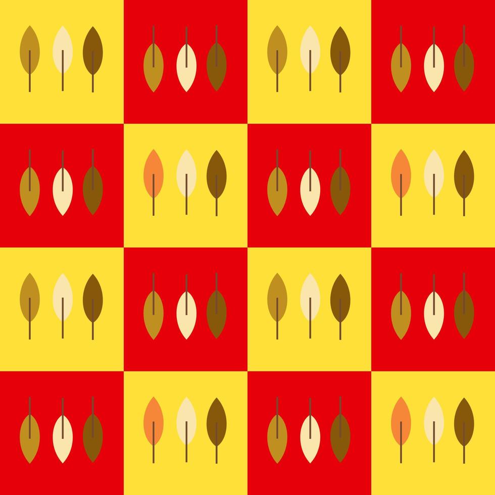 leaves flat pattern.eps vector
