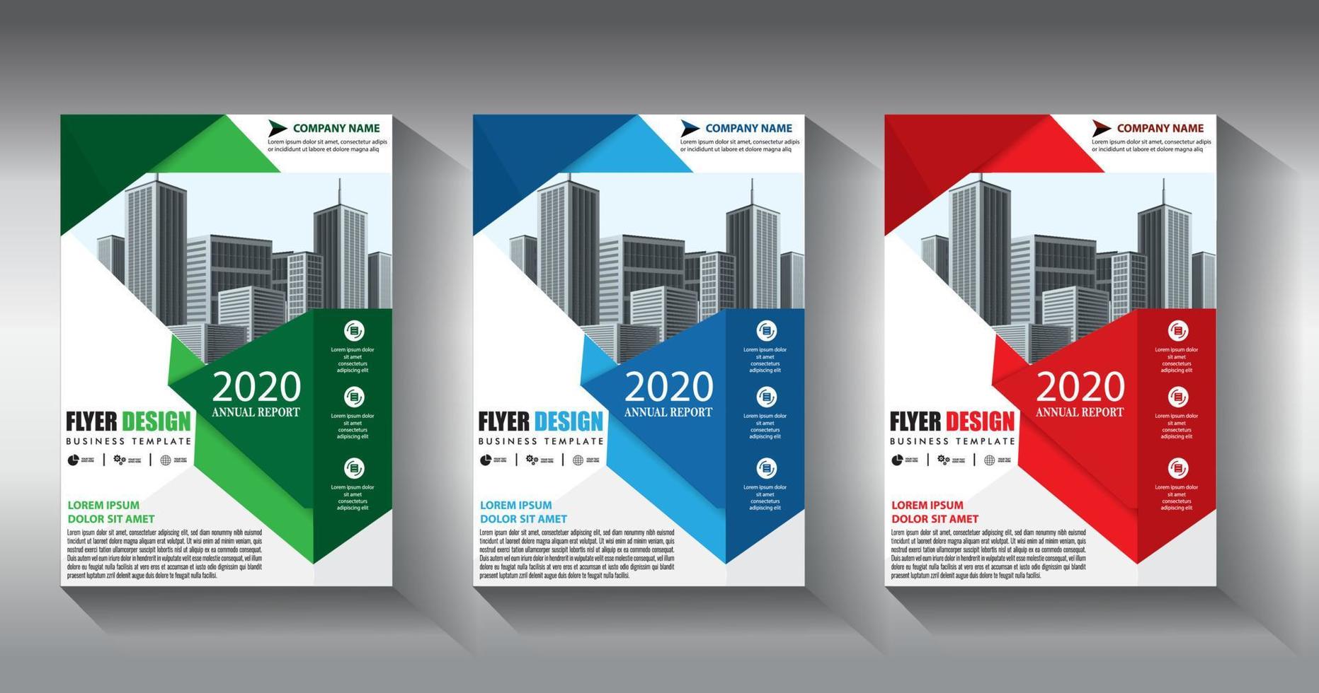 flyer business template brochure layout annual report vector