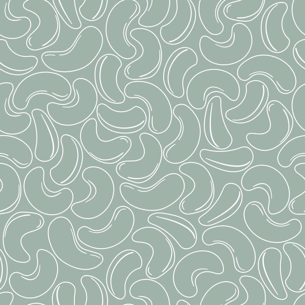 Seamless pattern with cashew nuts vector