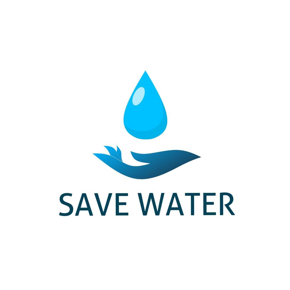 Logo save water vector