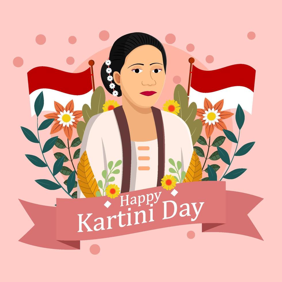 Kartini Day Concept vector
