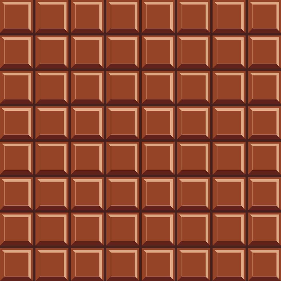 barra de chocolate de patrones sin fisuras. fondo de patrón de barra de chocolate. ilustración vectorial vector