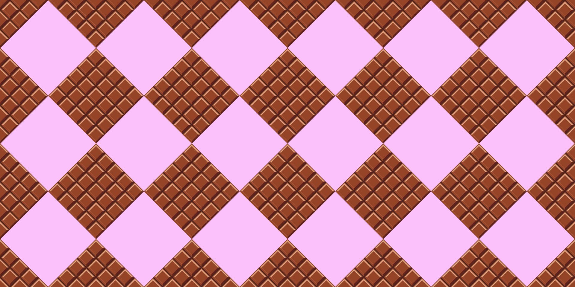 patrón de barras de chocolate contra. barra de chocolate de patrones sin fisuras. ilustración vectorial vector