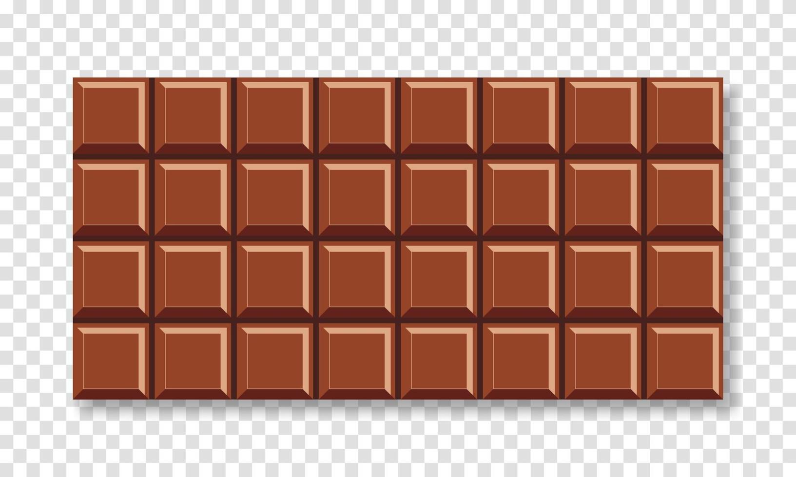 Milk chocolate bar isolated background. Vector illustration
