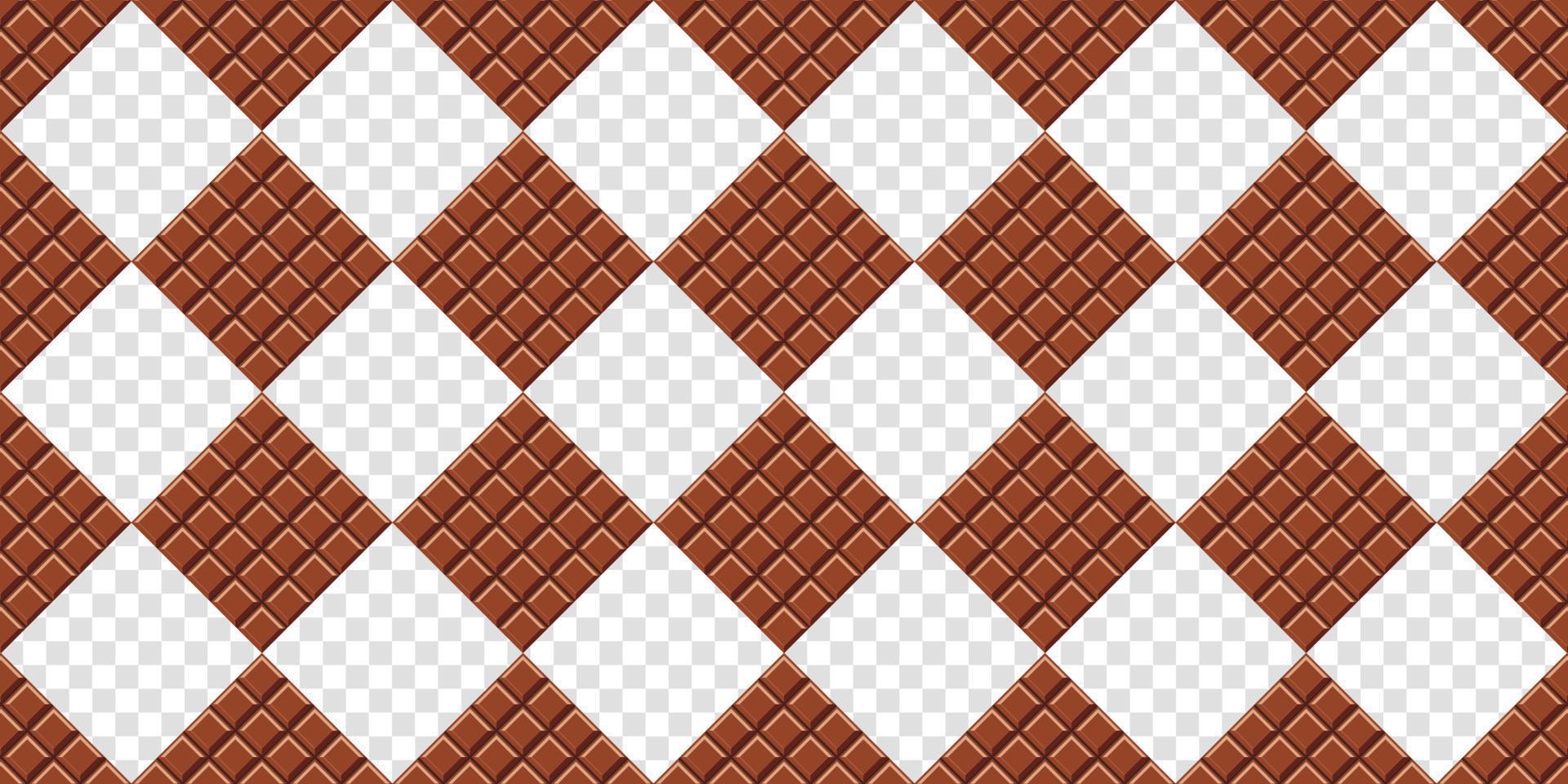 Pattern of chocolate bars against. Chocolate bar seamless pattern. Vector illustration