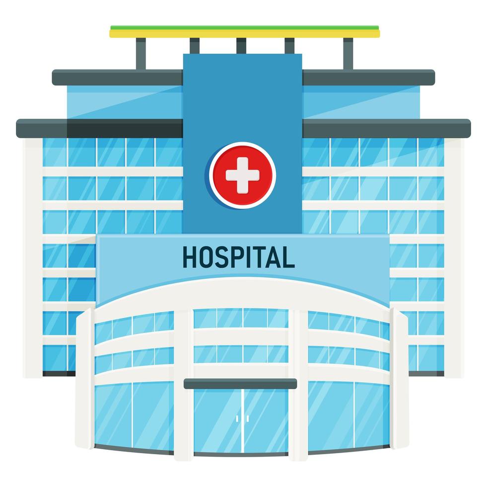 Medical building isolated on white background for Healthcare design vector