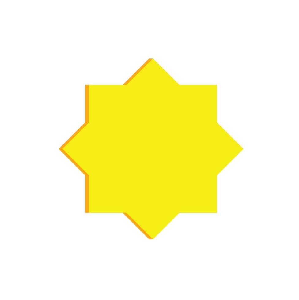 icono plano amarillo islámico aislado vector