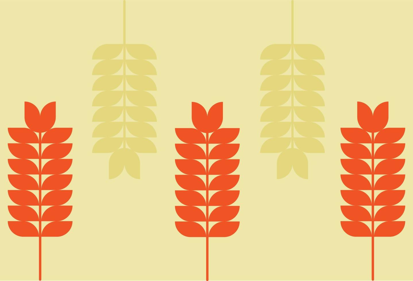 Flat design. ear of wheat. Ear of wheat icon in flat design with long shadows. Vector illustration