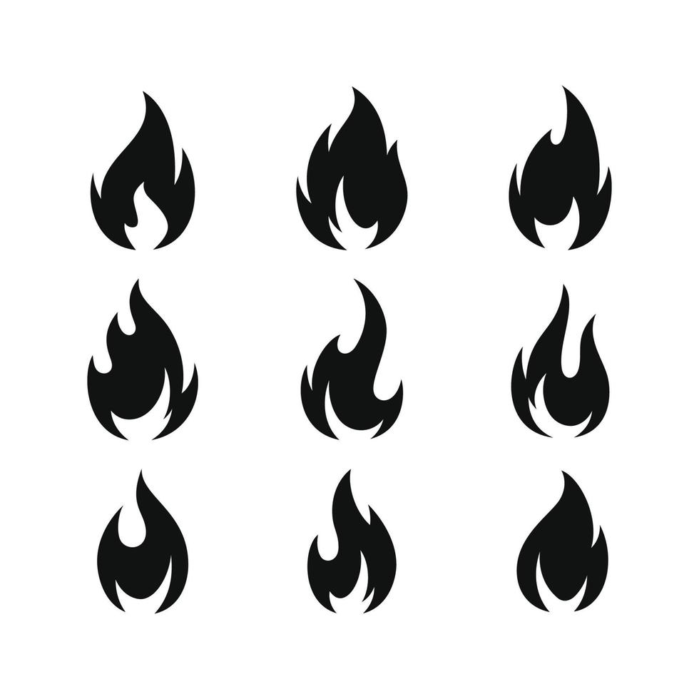 vector de icono de llama